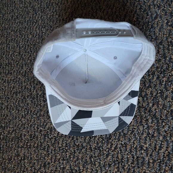 Grey White Panda Mosaic Ball Cap Hat Snapback Baseball with Snapback - Picture 5 of 7